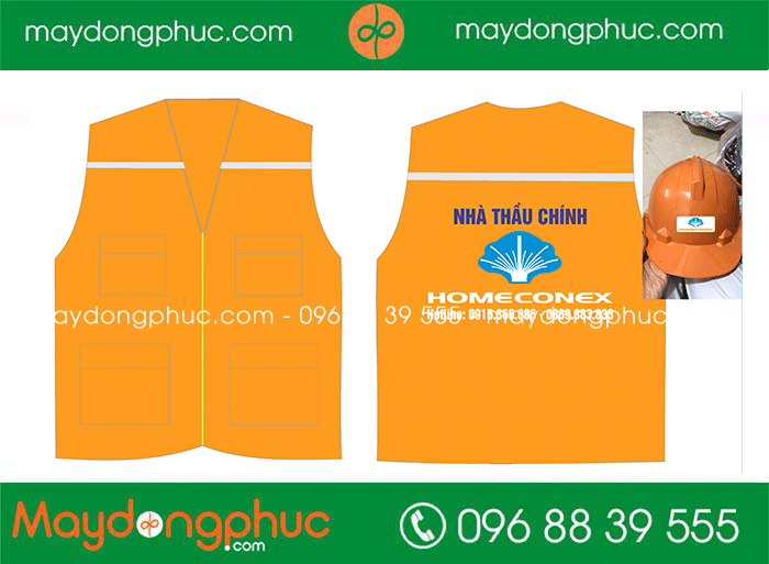 May áo gile Nhà thầu chính Homeconex | May ao gile dong phuc