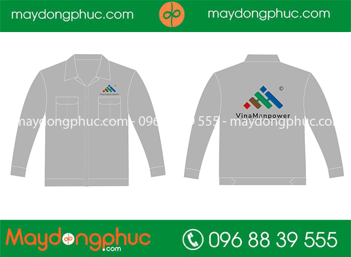 May áo bảo hộ Công ty Vina Manpower | May dong phuc bao ho