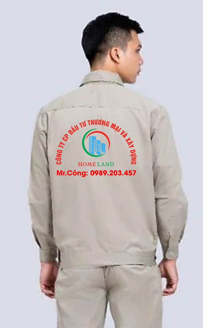 May đồng phục bảo hộ Công ty CP đầu tư thương mại và xây dựng Homeland | May dong phuc bao ho