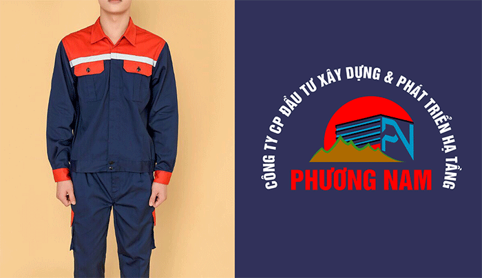 May đồng phục bảo hộ Công ty CP đầu tư xây dựng và phát triển hạ tầng Phương Nam | May dong phuc bao ho