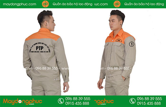 May đồng phục Công ty CP Nhôm kính Nội thất xây dựng PTP | May dong phuc bao ho