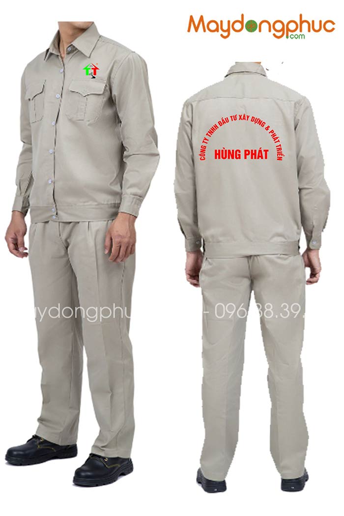 May đồng phục bảo hộ Công ty TNHH đầu tư xây dựng & phát triển Hùng Phát | May dong phuc bao ho