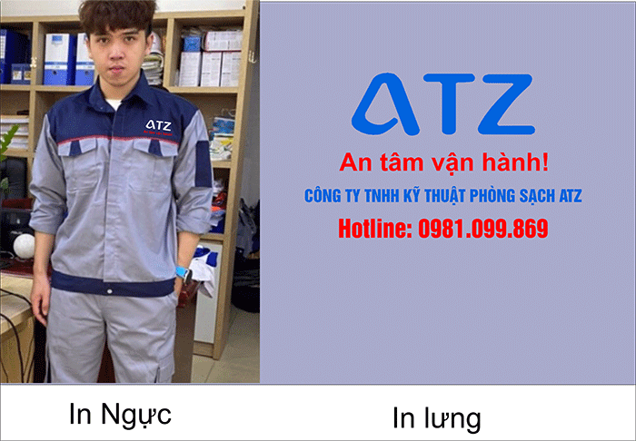 May đồng phục bảo hộ Công ty TNHH kỹ thuật phòng sạch ATZ | May dong phuc bao ho