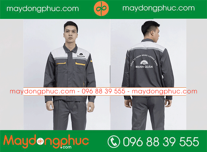 May đồng phục bảo hộ Công ty TNHH Năng lượng xanh Mạnh Quân | May dong phuc bao ho