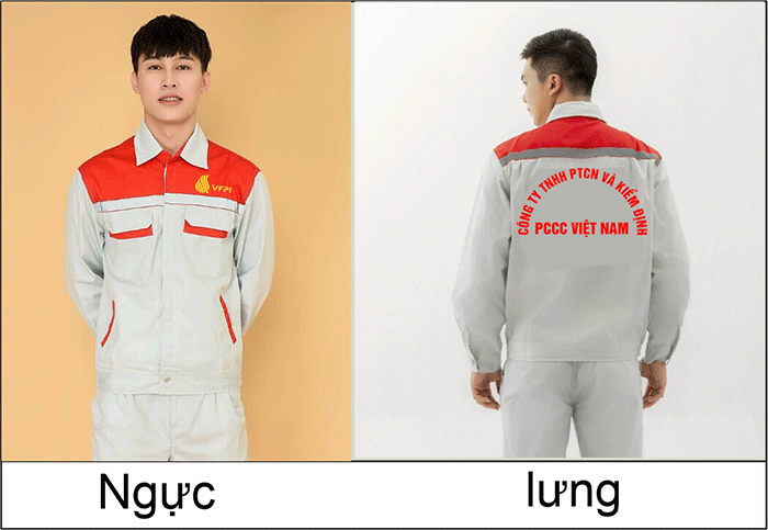 May đồng phục bảo hộ Công ty TNHH PTCH và kiểm định PCCC Việt Nam | May dong phuc bao ho