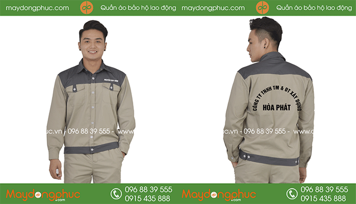 May đồng phục bảo hộ Công ty TNHH TM DTXD Hòa Phát | May dong phuc bao ho