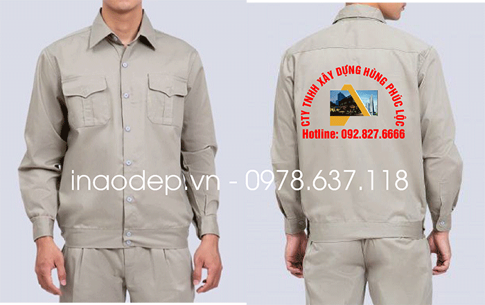 May đồng phục bảo hộ Công ty TNHH xây dựng Hùng Phúc Lộc | May dong phuc bao ho