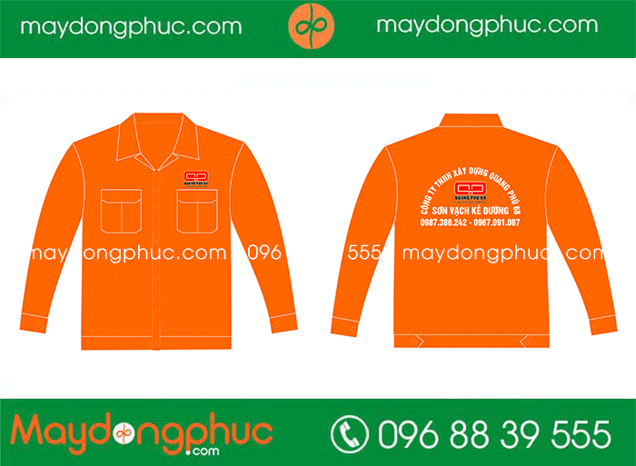 May đồng phục bảo hộ Công ty TNHH xây dựng Quang Phú 68 | May dong phuc bao ho