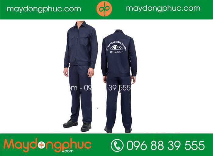 May đồng phục bảo hộ Công ty Xây dựng Hoàng Gia Hưng | May dong phuc bao ho