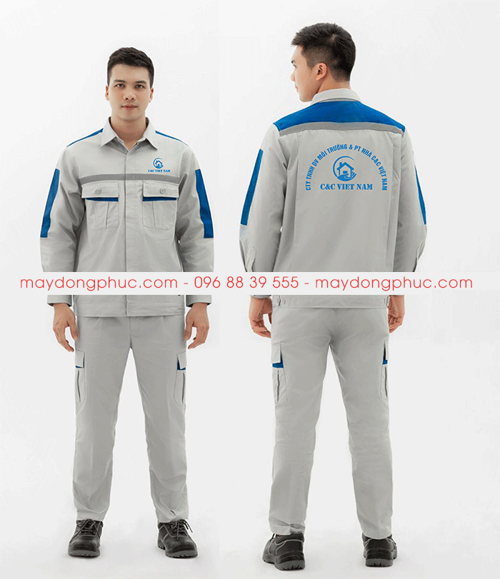 May đồng phục Cty TNHH DV Môi trường & PT Nhà C&C Việt Nam | May dong phuc bao ho