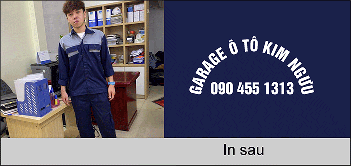 May đồng phục bảo hộ Garage ô tô Kim Ngưu | May dong phuc bao ho