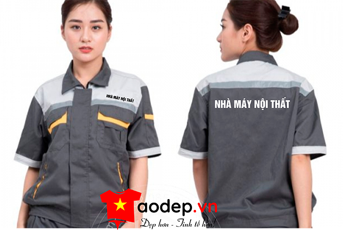 May đồng phục bảo hộ Nhà máy nội thất | May dong phuc bao ho