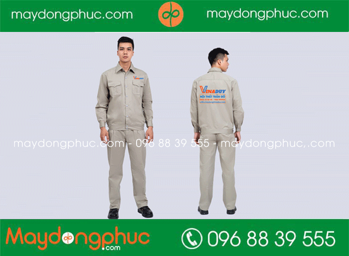 May đồng phục bảo hộ Nội thất trần gỗ Vinaduy | May dong phuc bao ho