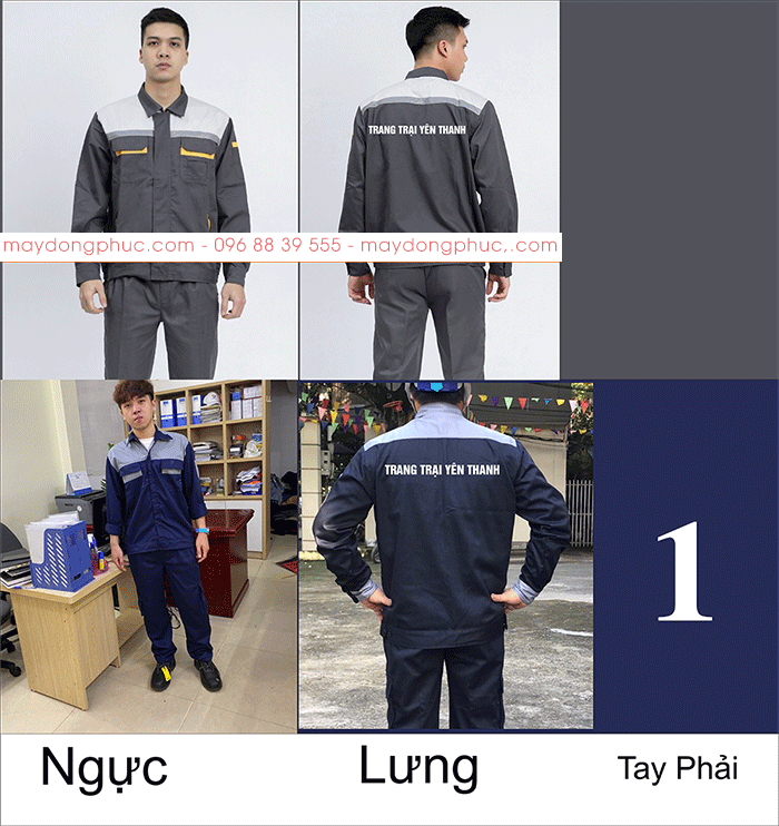In đồng phục bảo hộ Trang trại Yên Thanh | In dong phuc bao ho