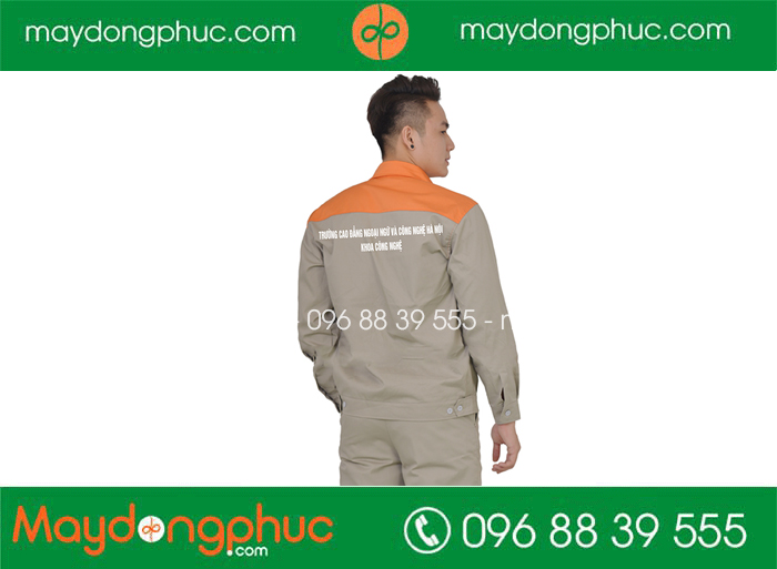 May đồng phục bảo hộ Khoa công nghệ Trường Cao Đẳng ngoại ngữ và công nghệ Hà Nội | May dong phuc bao ho