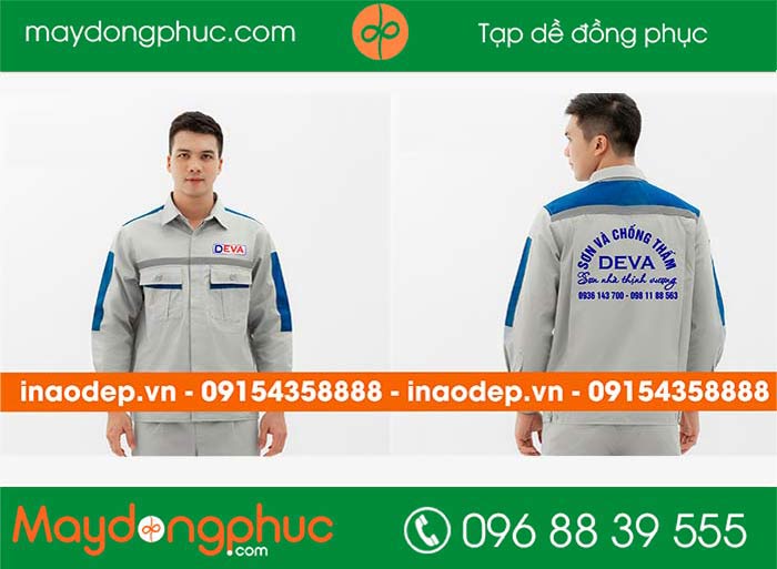 May áo bảo hộ Công ty Sơn chống thấm Deva | May ao bao ho dong phuc