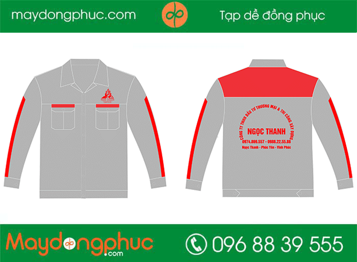 May áo bảo hộ Công ty TNHH đầu tư thương mại thi công xây dựng Ngọc Thanh | May ao bao ho dong phuc