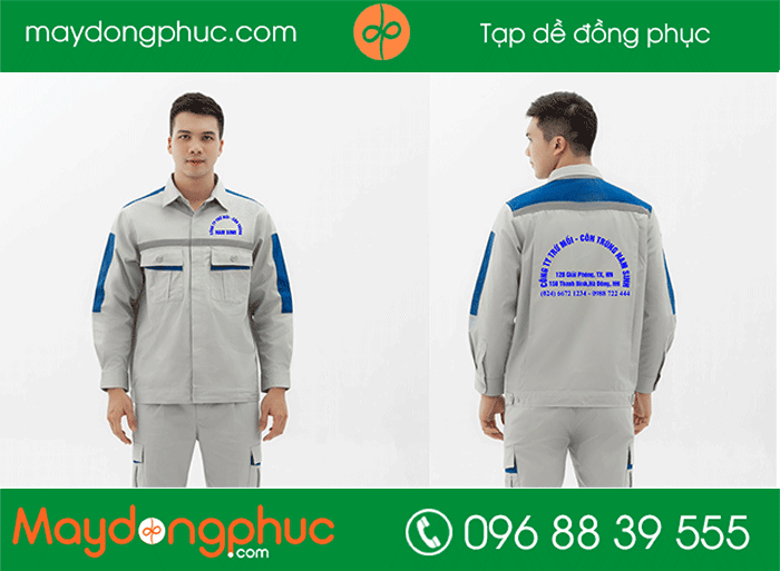 May áo bảo hộ công ty trừ mối côn trùng Nam Sinh | May ao bao ho dong phuc