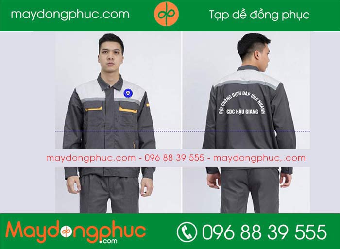 May đồng phục bảo hộ Đội chống dịch đáp ứng nhanh CDC Hậu Giang | May dong phuc bao ho