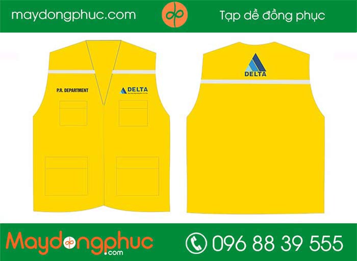 May áo gile đồng phục Bộ phận P.R công ty Delta | May ao gile dong phuc