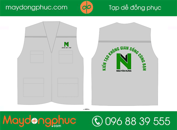May áo gile Công ty kiến tạo nội thất Nguyên Hưng | May ao gile dong phuc