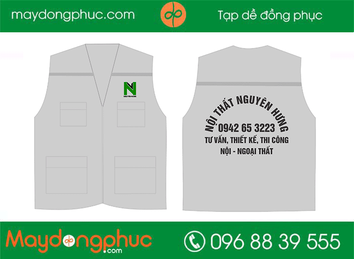May áo gile Công ty kiến tạo nội thất Nguyên Hưng | May ao gile dong phuc