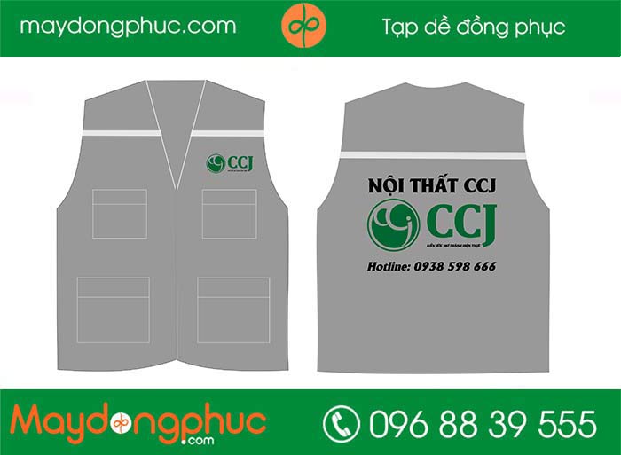May áo gile đồng phục Công ty Nội thất CCJ | May ao gile dong phuc