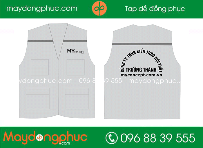 May áo gile Công ty TNHH kiến trúc nội thất Trường Thành | May ao gile dong phuc