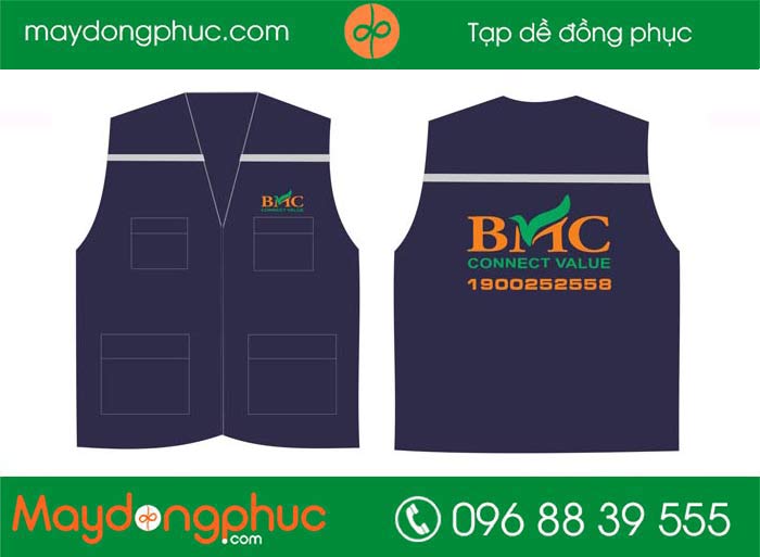 May áo gile đồng phục Công ty BMC | May ao gile bao ho