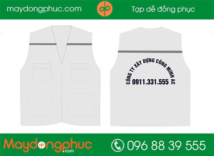 May áo gile đồng phục Công ty XD Công Minh | May ao phong dong phuc