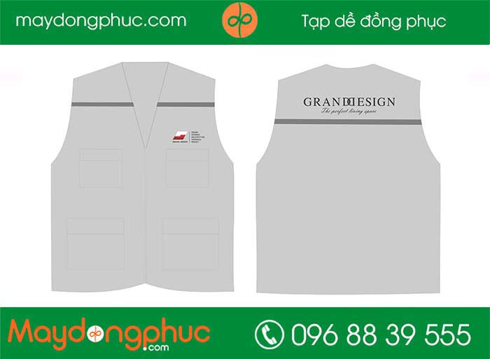 May áo gile đồng phục Công ty Granddesign | In ao gile dong phuc