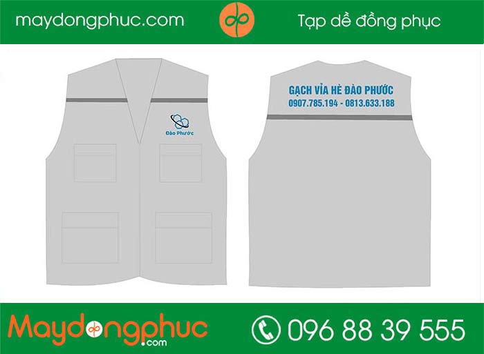 May áo gile Gạch vỉa hè Đào Phước | May ao gile dong phuc