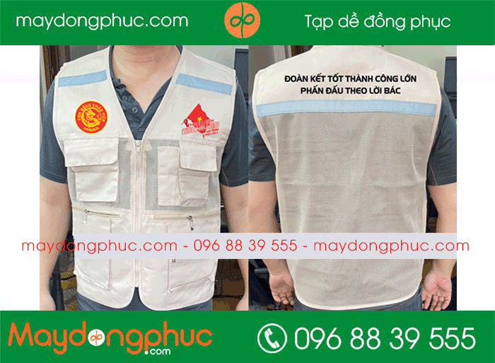May áo gile Thanh niên tình nguyện Học nhóm THPT Cấp 3 | May ao gile dong phuc