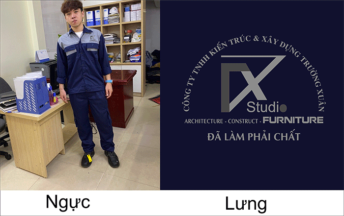 May đồng phục bảo hộ Công ty TNHH kiến trúc xây dựng Trường Xuân | May dong phuc bao ho
