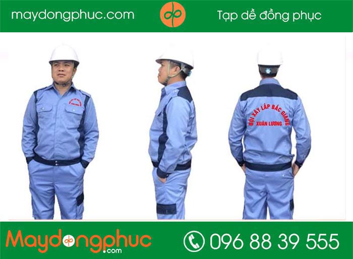 May đồng phục bảo hộ Đội xây lắp Bắc Giang Xuân Lương | May dong phuc bao ho