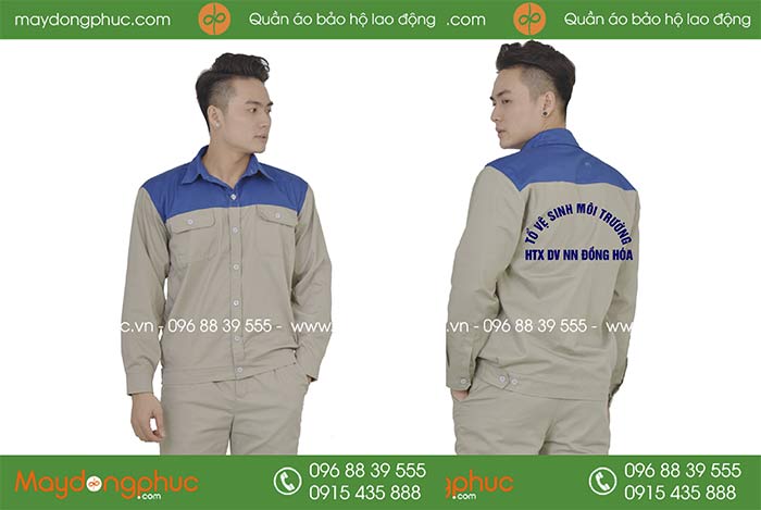 May đồng phục bảo hộ Tổ bảo vệ môi trường HTX DV NN Đồng Hóa | May dong phuc bao ho