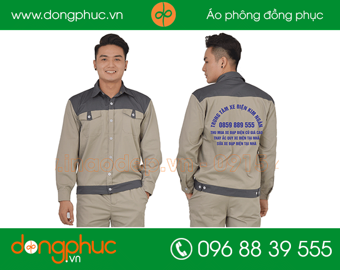 May đồng phục Trung tâm xe điện Kim Ngân | May dong phuc bao ho