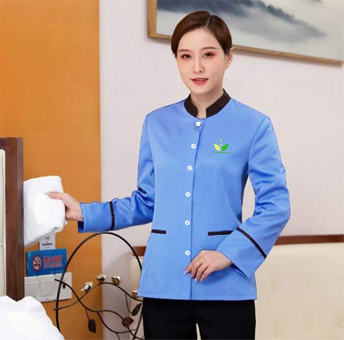 May đồng phục vệ sinh dài tay Công ty Thăng Long | May ao dong phuc