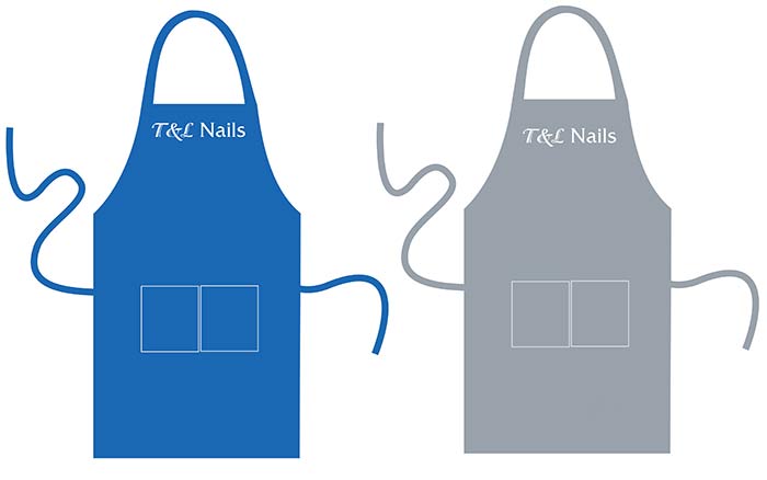 May tạp dề quán T&L Nails | May tap de dong phuc