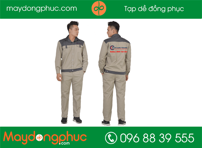 May áo bảo hộ cơ khí Anh Trung | May ao bao ho dong phuc