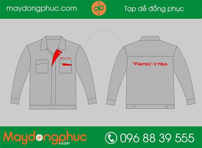 May áo bảo hộ công ty Vintec CTBA | May ao bao ho dong phuc