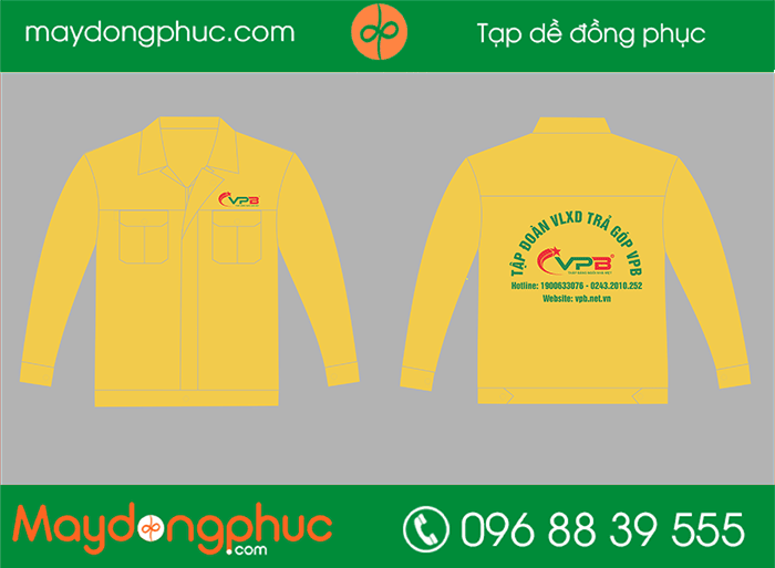 May áo bảo hộ tập đoàn VLXD trả góp VPB | May ao bao ho dong phuc
