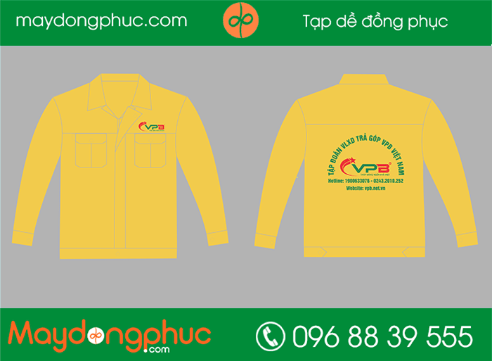 May áo bảo hộ tập đoàn VLXD trả góp VPB | May ao bao ho dong phuc