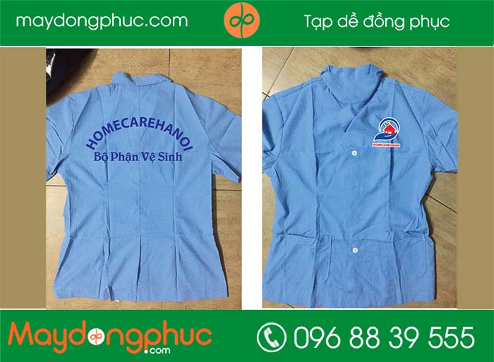 In áo bộ phận vệ sinh home care Hà Nội | In ao  dong phuc
