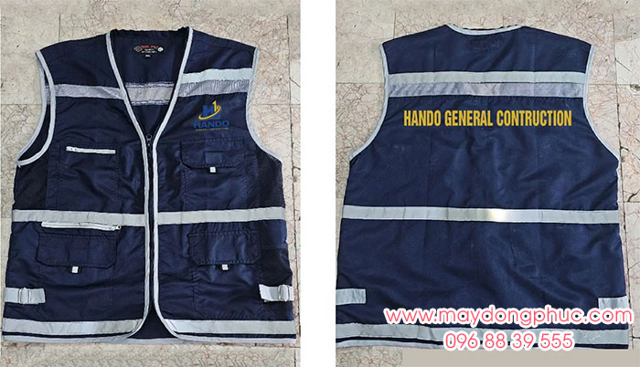 In áo gile Công ty Hando General Contruction | In ao gile dong phuc