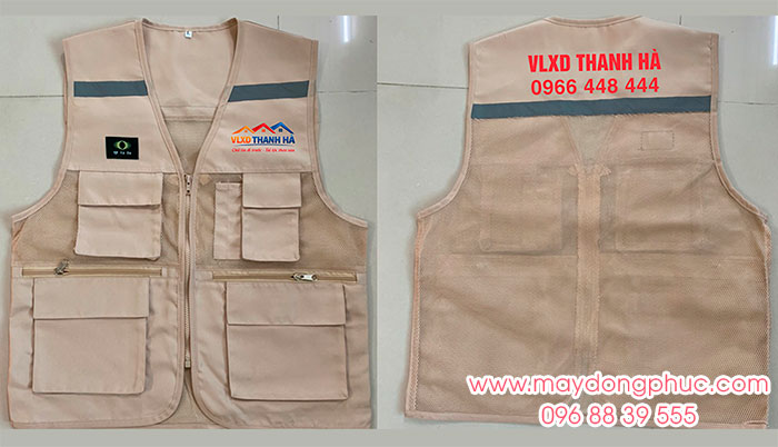 May áo gile Công ty VLXD Thanh Hà | May ao gile dong phuc