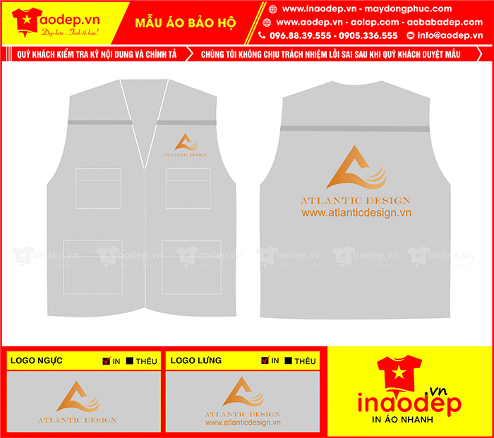 May áo gile Công ty Atlantic Design | May ao gile dong phuc