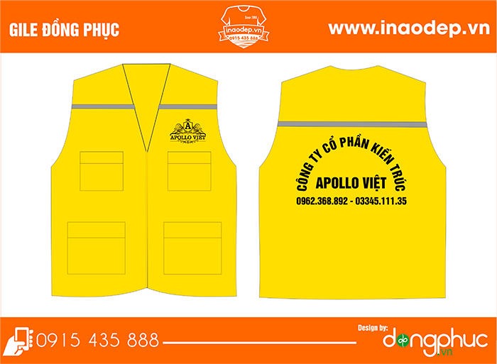 May áo gile Công ty cổ phần kiến trúc Apollo Việt | May ao gile dong phuc