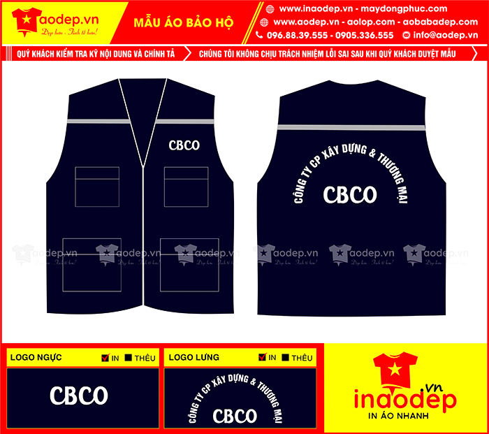 May áo gile Công ty CP xây dựng & thương mại CBCO | May ao gile dong phuc