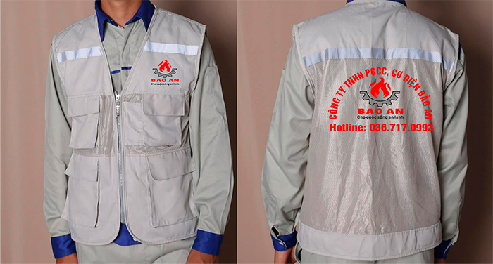 May áo gile Công ty TNHH PCCC Cơ điện Bảo Anh | May ao gile dong phuc